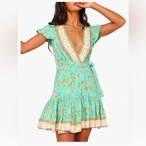 Boho wrap dress (Amazon)